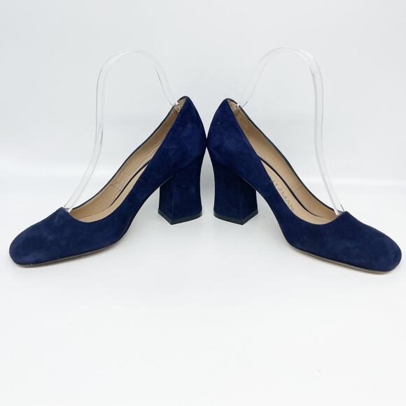 Stuart Weitzman Women's Curveblock 85 Pump Nice Blue Size 5 B - Picture 6 of 15